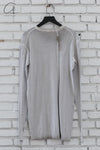 Boris Bidjan Saberi 24 Autumn Winter Long Sleeve Round Neck T-shirt LS1.5RF-FCX00010-F.LIGHTGREY FADED LIGHTGREY